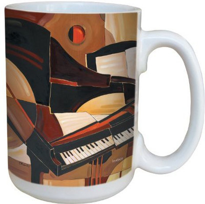 

Tree-Free Greetings Greetings lm43401 Cool Abstract Piano by Paul Brent Ceramic with Full-Sized Handle, 15-Ounce Ceramic Mug(60 ml), Multicolor