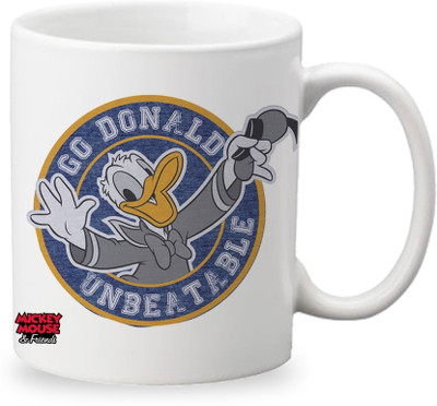 

ORKA Donal Duck Digital Printed Ceramic Mug(350 ml), Multicolor