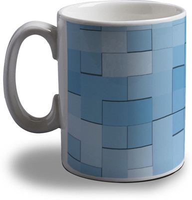 

Artifa Blue Blocks Porcelain, Ceramic Mug(350 ml), Multicolor