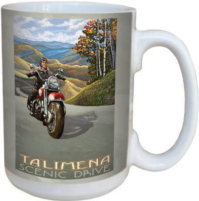 

Tree-Free Greetings Greetings lm43327 Scenic Talimena Motorcycle Road Trip by Paul A. Lanquist Ceramic with Full-Sized Handle, 15-Ounce, Multicolored Ceramic Mug(60 ml), Multicolor