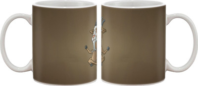 

Artifa Goat Meditation Cartoon Porcelain, Ceramic Mug(350 ml), Multicolor