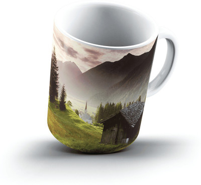 

Ucard Misty Mountain Village Tyrol Austria2490 Bone China, Ceramic, Porcelain Mug(325 ml), Multicolor
