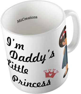 

MiiCreations Printed ,I'M Daddy's Little Princess Ceramic Mug(325 ml), Multicolor