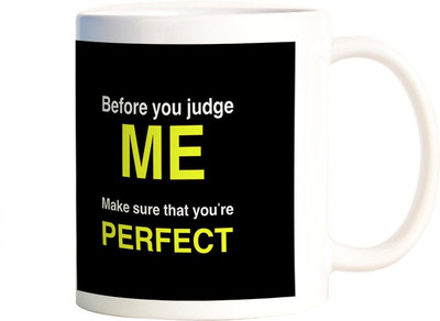 

Rangeele Inkers Don't Judge Me Ceramic Mug(300 ml), Multicolor
