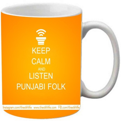 

Maison N Mode Keep Calm And Listen Punjabi Folk Coffee Ceramic Mug(330 ml), Multicolor