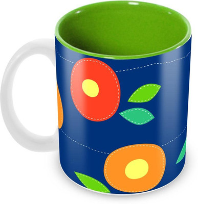 

Tuelip SK_Gp-IC-ClothPattern Ceramic Mug(350 ml), Multicolor