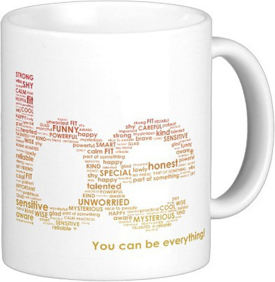 

Exoctic Silver Ajj Ki Nari Bold & Beautiful Series A002 Ceramic Mug(250 ml), Red;white