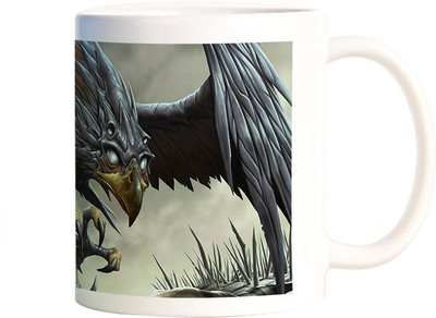 

Rangeele Inkers Glint Hawk 3d Art Work Ceramic Mug(300 ml), Multicolor