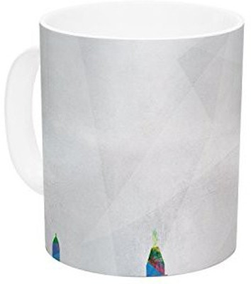 

Kess InHouse InHouse Mareike Boehmer Paris City Rainbow Ceramic Coffee, 11 oz, Multicolor Ceramic Mug(60 ml)