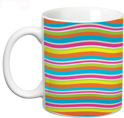 

Prithish Abstract Design 42 Ceramic Mug(330 ml), Multicolor