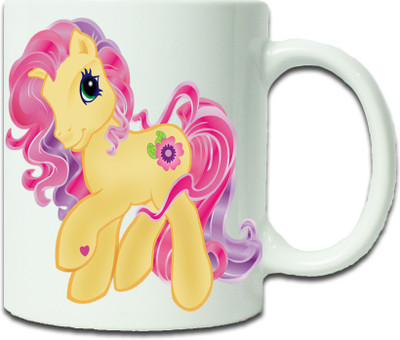 

Maison N Mode Pink Hair Cartoon Coffee Ceramic Mug(330 ml), Multicolor