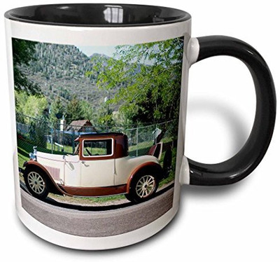 

3dRose An Automobile Called An Essex, A 1928 Rare Car with only Three Like It Two Tone Black, 11 oz, Black/White Ceramic Mug(60 ml), Multicolor
