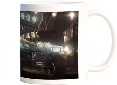 

Rangeele Inkers Crew hummer raid Ceramic Mug(300 ml), Multicolor