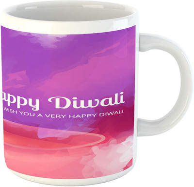 

Deeher Gifts Happy Diwali Design7 Ceramic Mug(330 ml), Multicolor