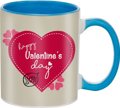 

SKY TRENDS Great Romantic Love Best Gifts For Valentine Day For Girlfriend Boyfriend Fiance Wife Husband, Anniversary,Christmas, Design 041 Ceramic Mug(325 ml), Blue