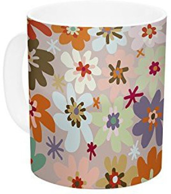 

Kess InHouse InHouse Laura Escalante Sophie Floral Ceramic Coffee, 11 oz, Multicolor Ceramic Mug(60 ml)