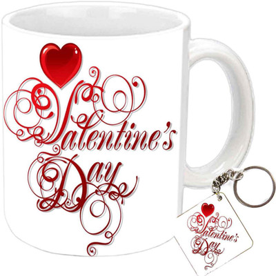 

Raj Laxmi Love valentine white Ceramic Mug(389 ml)