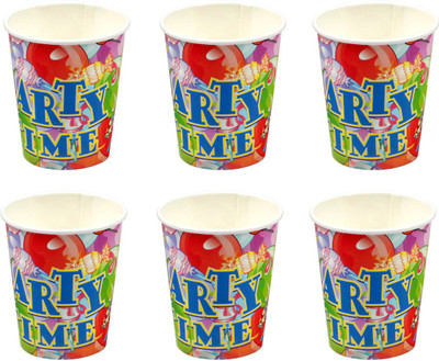 

Funcart Party Time Paper Mug(267 ml, Pack of 6)