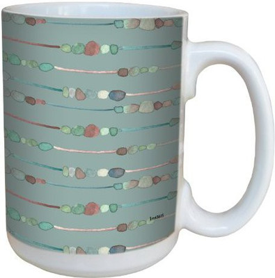 

Tree-Free Greetings Greetings lm43615 Organic Earth Toned Stones on Sage by Shell Rummel Ceramic with Full-Sized Handle, 15-Ounce, Multicolored Ceramic Mug(60 ml), Multicolor