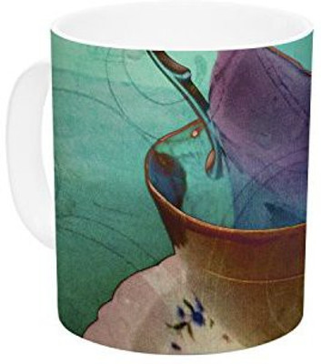 

Kess InHouse InHouse alyZen Moonshadow Mad Hatters T-Party I Turquoise Ceramic Coffee, 11 oz, Multicolor Ceramic Mug(60 ml)