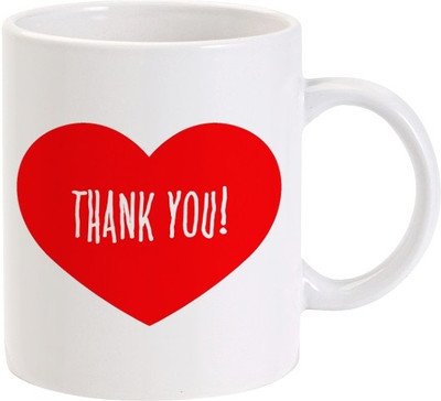 40% OFF on Lolprint Thank You Heart Ceramic Coffee Mug(325 ml) 40% OFF on Lolprint Thank You Heart Ceramic Coffee Mug(325 ml)