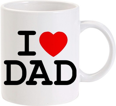 40% OFF on Lolprint I Love DAD Ceramic Coffee Mug(325 ml)