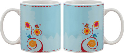 

Artifa Birds On Plant Porcelain, Ceramic Mug(350 ml), Multicolor