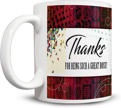 

Ackme Design Boss, Thanks, Great boss, Birthday Ceramic Mug(325 ml), Multicolor
