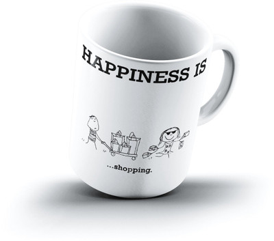 

Ucard Happiness Is1989 Bone China, Ceramic, Porcelain Mug(325 ml), Multicolor
