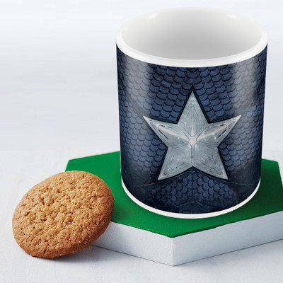 

Marvel Civil War-captain star Officially Licensed (pack of 1) Ceramic Mug(350 ml), Multicolor
