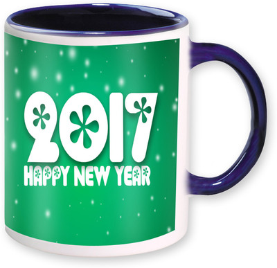 

Heyworlds happy new year gifts 02 Ceramic Mug(325 ml), Blue