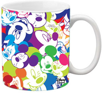 

ORKA Mickey Faces Digital Printed Ceramic Mug(350 ml), Multicolor