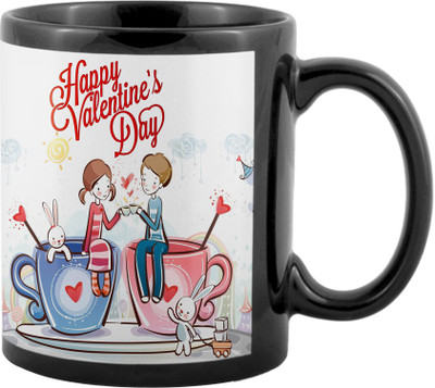 

SKY TRENDS Valentine Gifts For Special Girlfriend,Boyfriend,Wife,Husband,design 54 Ceramic Mug(325 ml), Black