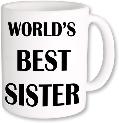 

PhotogiftsIndia World Best Sister Ceramic Mug(350 ml), Multicolor