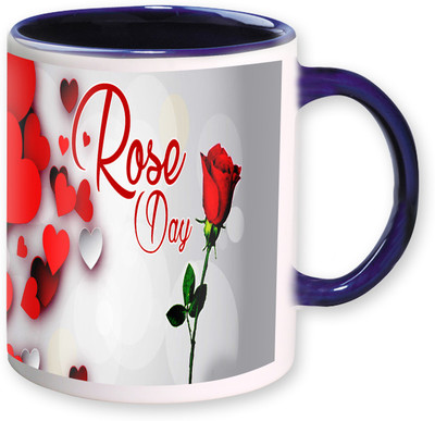 

Heyworlds happy rose day gifts 001 Ceramic Mug(325 ml), Multicolor