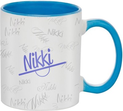 

SKY TRENDS Nikki Birthday Gift Coffee 350 ML Ceramic Mug(350 ml), Multicolor