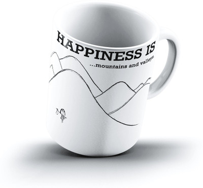 

Ucard Happiness Is1925 Bone China, Ceramic, Porcelain Mug(325 ml), Multicolor