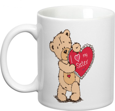 

Prithish Best Sister Ever Ceramic Mug(330 ml), Multicolor