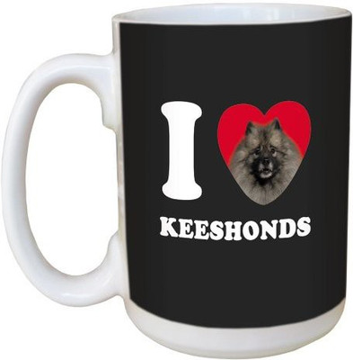 

Tree Free Free Greetings LM45073 I Heart Keeshonds Ceramic with Full-Sized Handle, 15-Ounce, Grey Ceramic Mug(60 ml), Multicolor
