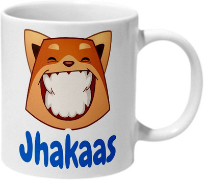 Mooch Wale Jhakaas Ceramic Mug(325 ml), Multicolor