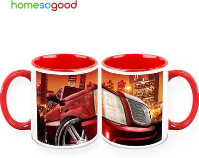 37% OFF on Homesogood Rolls Royce Suv (QTY 2) Ceramic Mug(325 ml, Pack of 2)