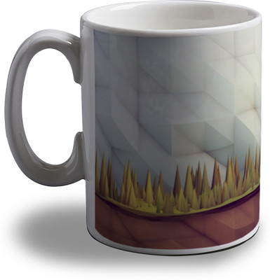 

Artifa Green Spikes Design Porcelain, Ceramic Mug(350 ml), Multicolor