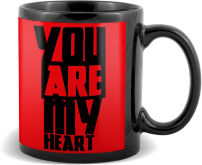 

SKY TRENDS You Are My Heart Black Coffee Valetine's Ceramic Mug(320 ml)