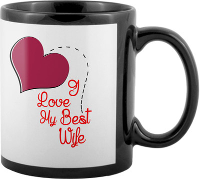 

SKY TRENDS World's Best Gifts For Valentine Girlfriend Boyfriend Friend Husband Wife Anniversary & Birthday Design Code 096 Ceramic Mug(325 ml), Black