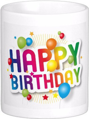 

Exoctic Silver Happy Birthday To You : B'day 012 Ceramic Mug(300 ml), Multicolor