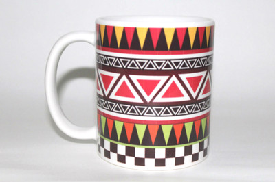 

Uvam Aztec Bright Bone China Mug(250 ml), Multicolor