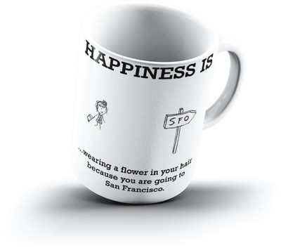 

Ucard Happiness Is2146 Bone China, Ceramic, Porcelain Mug(325 ml)