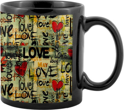 

SKY TRENDS Valentine Gifts For Special Girlfriend,Boyfriend,Wife,Husband,design 68 Ceramic Mug(325 ml), Black