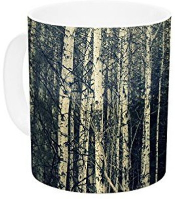 

Kess InHouse InHouse Robin Dickinson Birch Beige Tan Ceramic Coffee, 11 oz, Multicolor Ceramic Mug(60 ml)