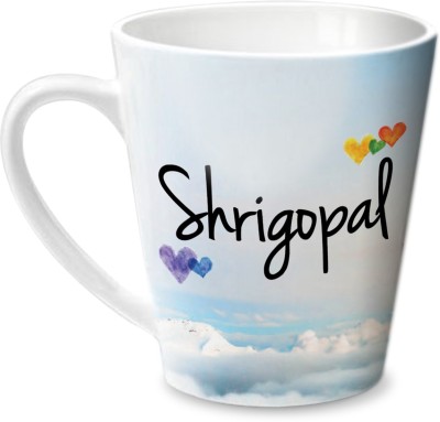 

Hot Muggs Simply Love You Shrigopal Conical Ceramic Mug(350 ml)